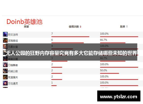 无人公园的狂野内存容量究竟有多大它能存储哪些未知的世界